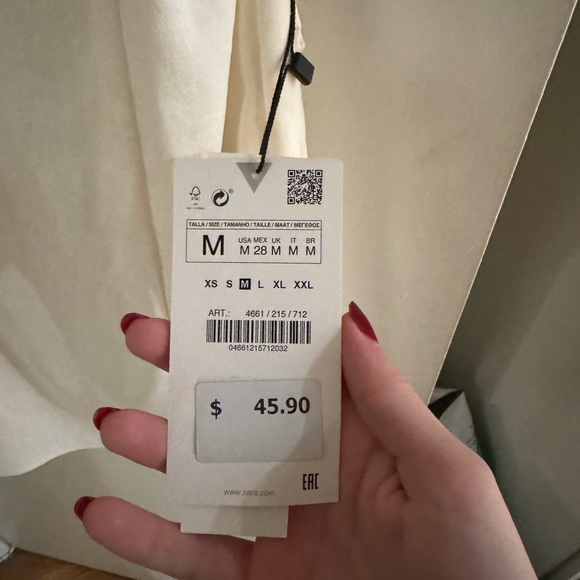 Zara White Cutout Mini Dress - Picture 3 of 4